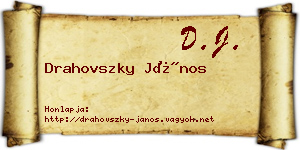 Drahovszky János névjegykártya