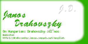 janos drahovszky business card